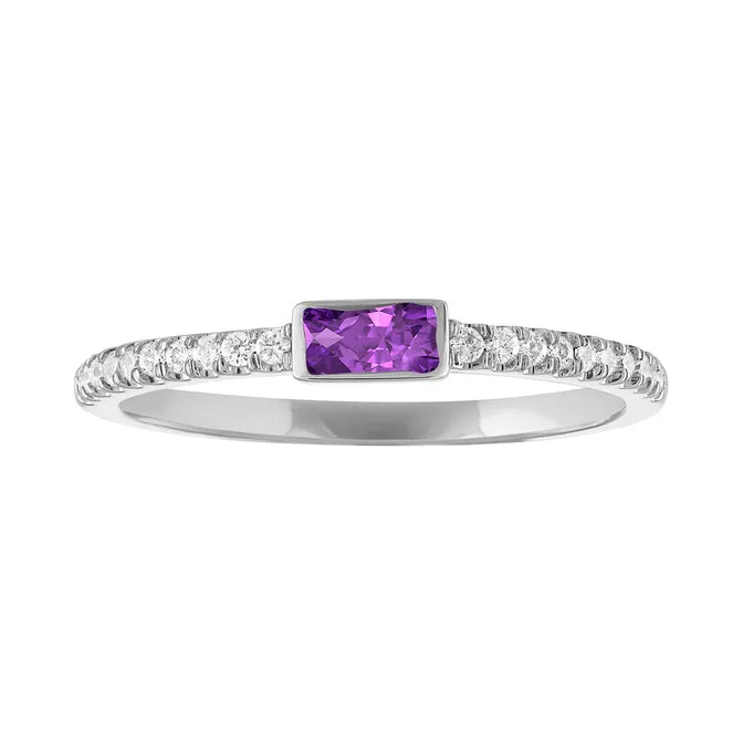 Juliet Baguette Birthstone Ring