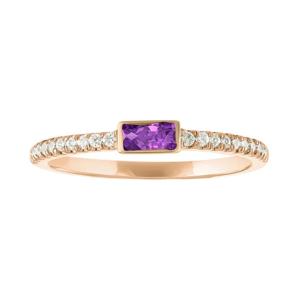 Juliet Baguette Birthstone Ring