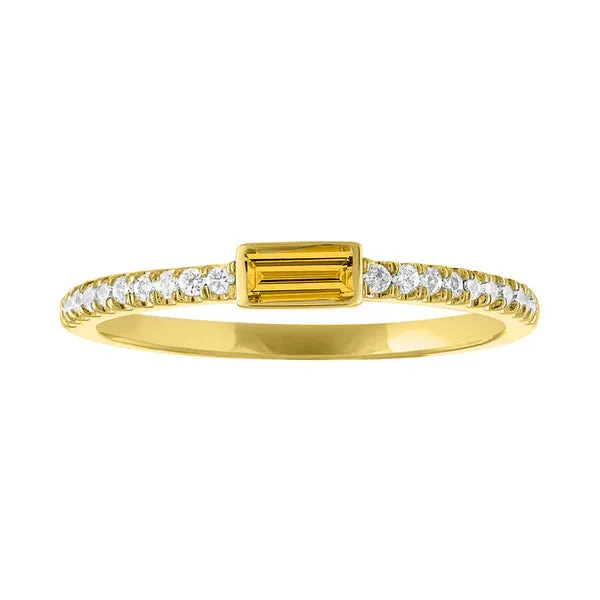 Juliet Baguette Birthstone Ring