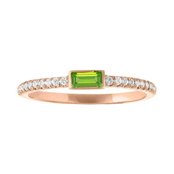 Juliet Baguette Birthstone Ring