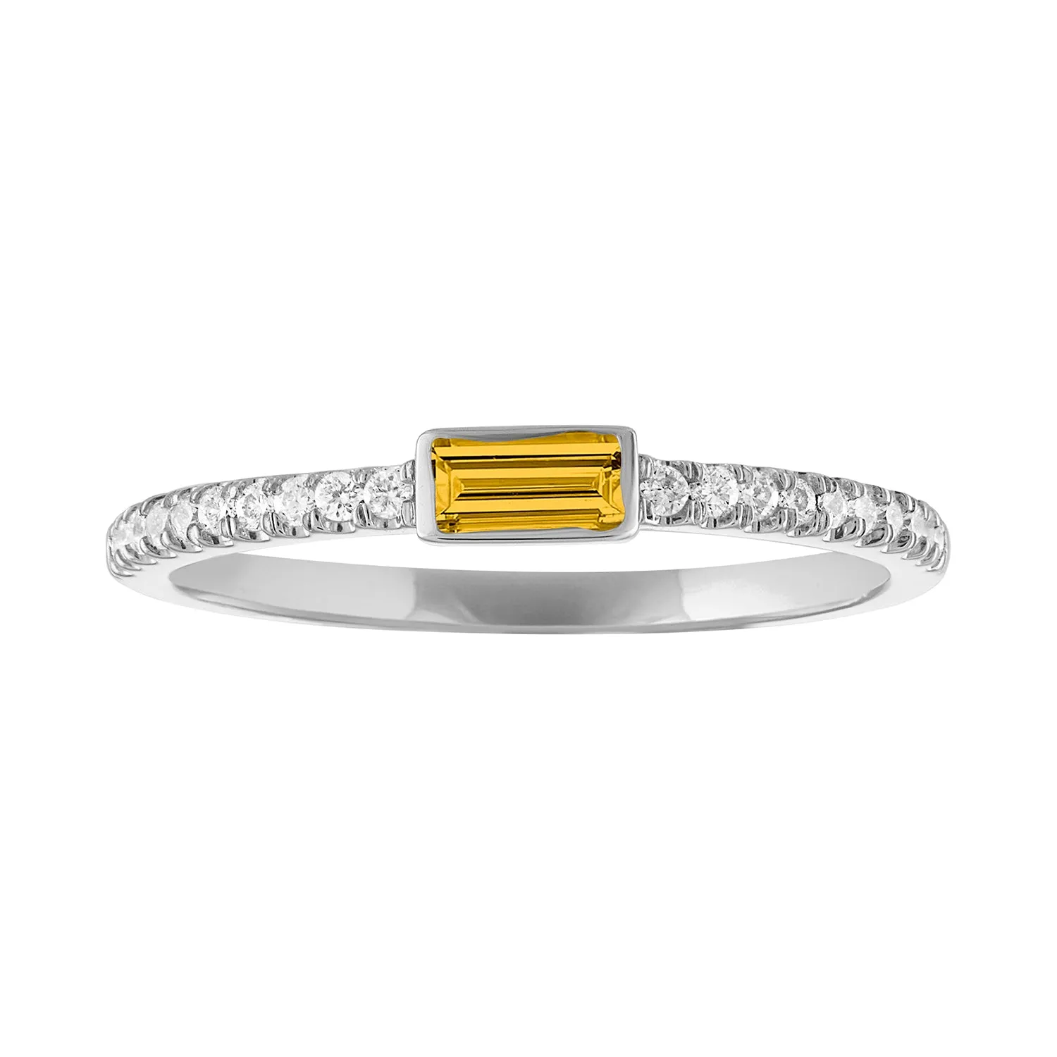 Juliet Baguette Birthstone Ring
