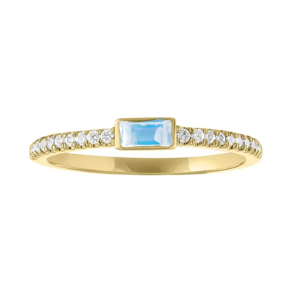 Juliet Baguette Birthstone Ring