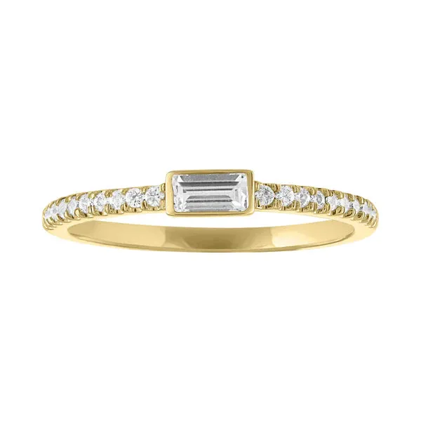 Juliet Baguette Birthstone Ring