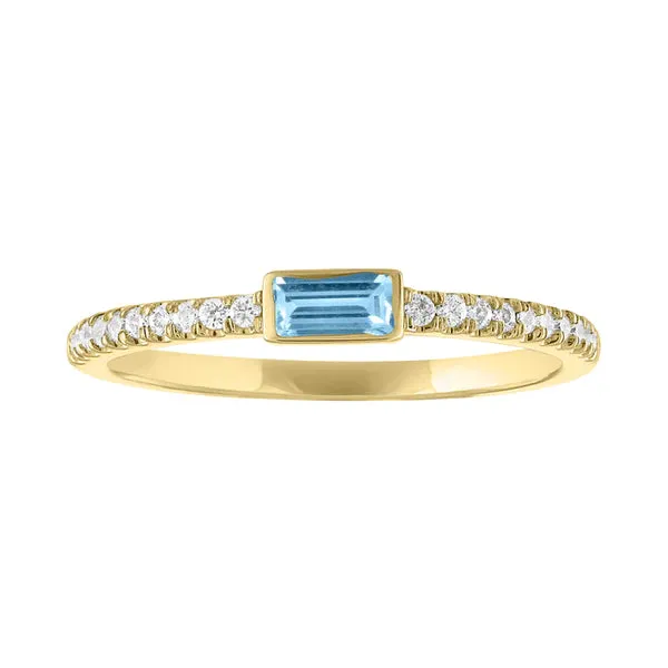 Juliet Baguette Birthstone Ring