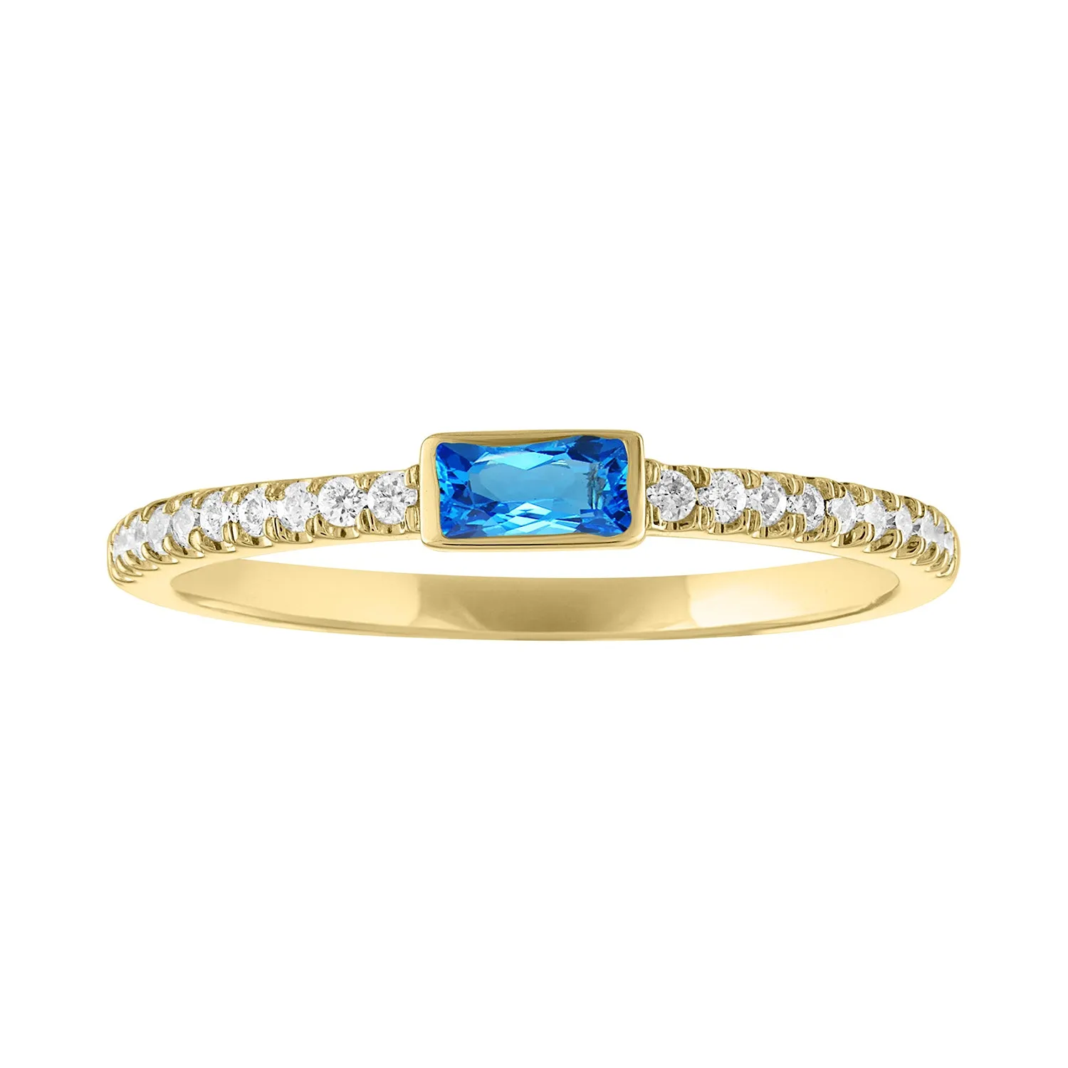 Juliet Baguette Birthstone Ring