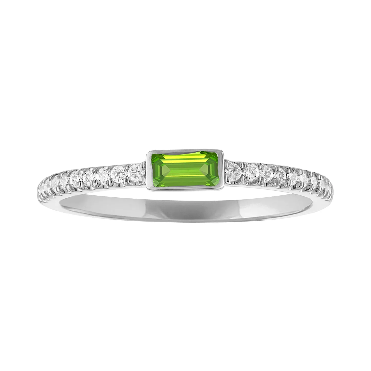 Juliet Baguette Birthstone Ring