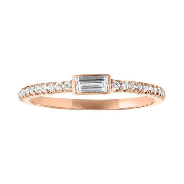 Juliet Baguette Birthstone Ring