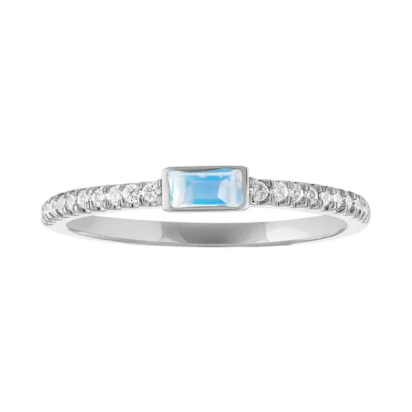 Juliet Baguette Birthstone Ring