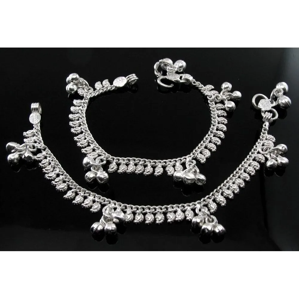 Kids Children's Anklets (Pajeb) Ankle Bracelet in Real Solid Silver 6.7&quot;