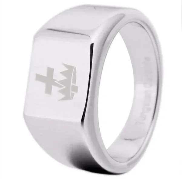 Knights Templar Ring - 12MM Width Silver