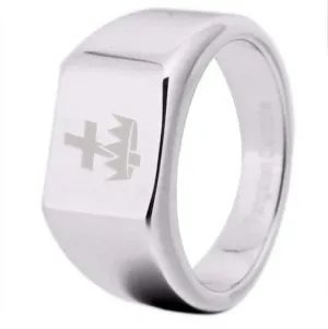 Knights Templar Ring - 12MM Width Silver
