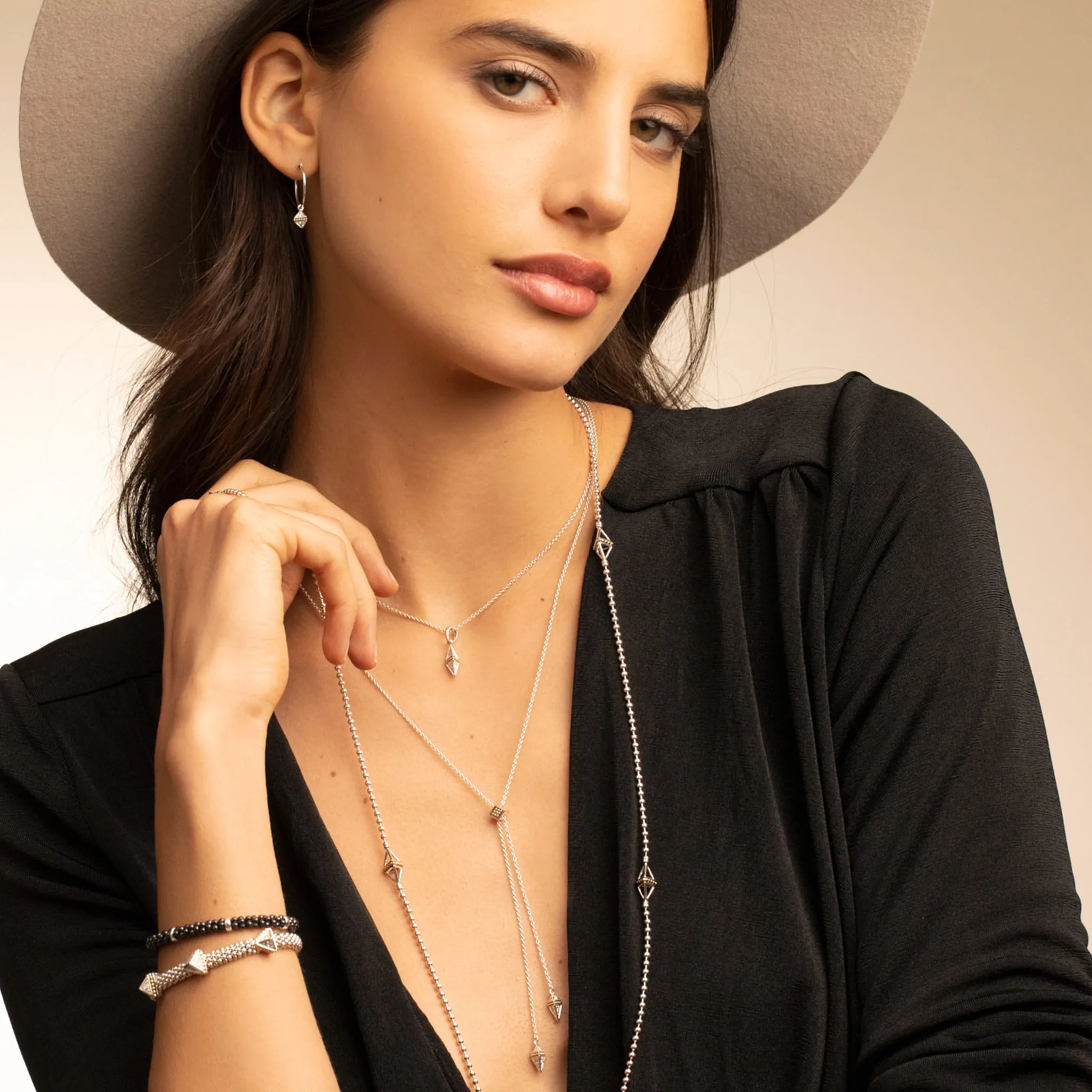 KSL Charm Diamond Hoop Earrings