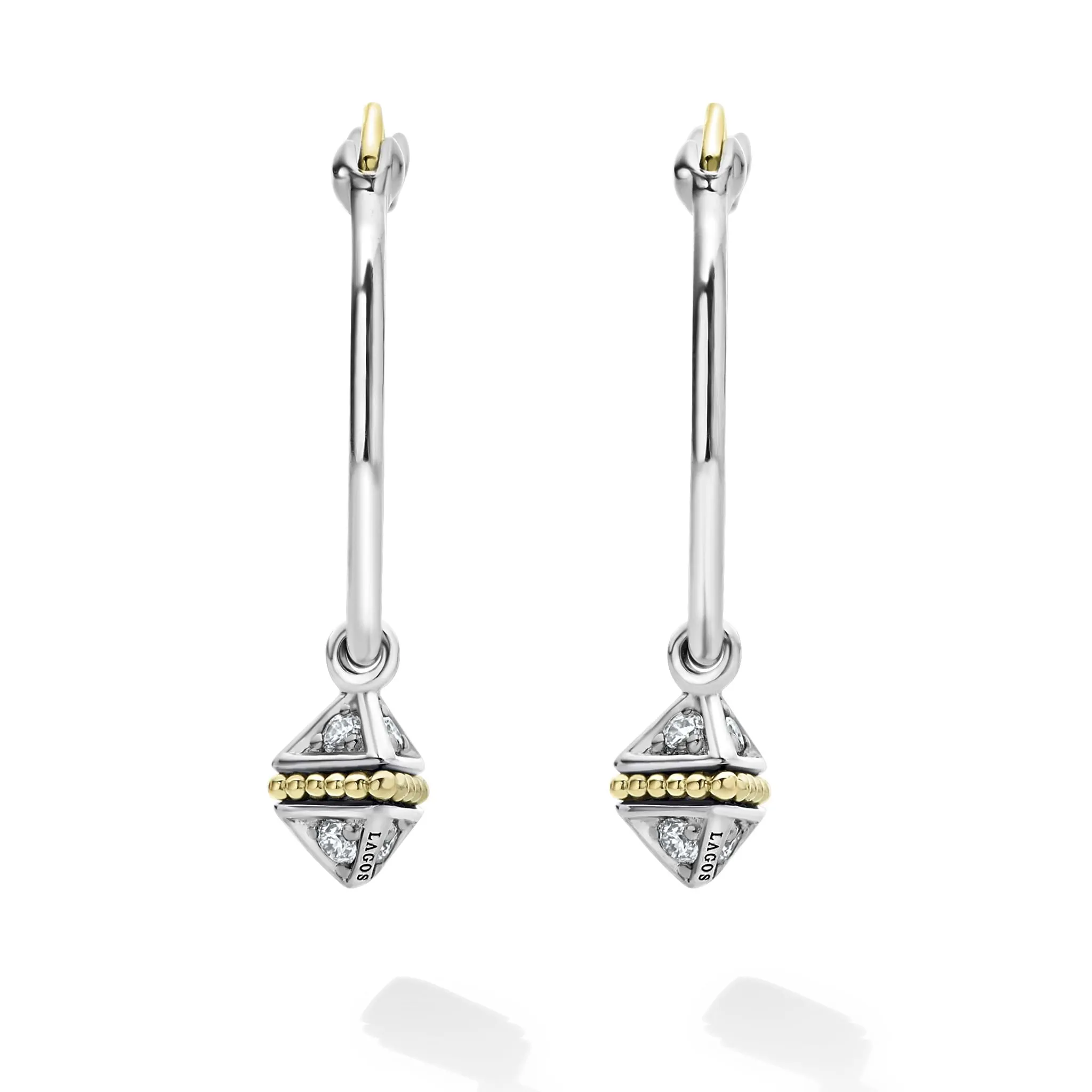 KSL Charm Diamond Hoop Earrings
