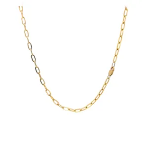 Ladies 14k yellow gold Paperclip Link Anklet
