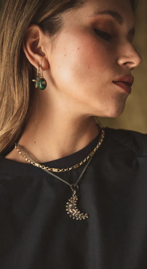 Lapis and 10K Gold Earrings