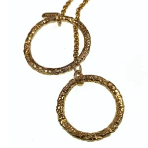 Lariat Double ring in 18kt Gold