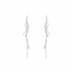 Leaf Tassel Pearl Drop Earrings Nature's Grace Collection