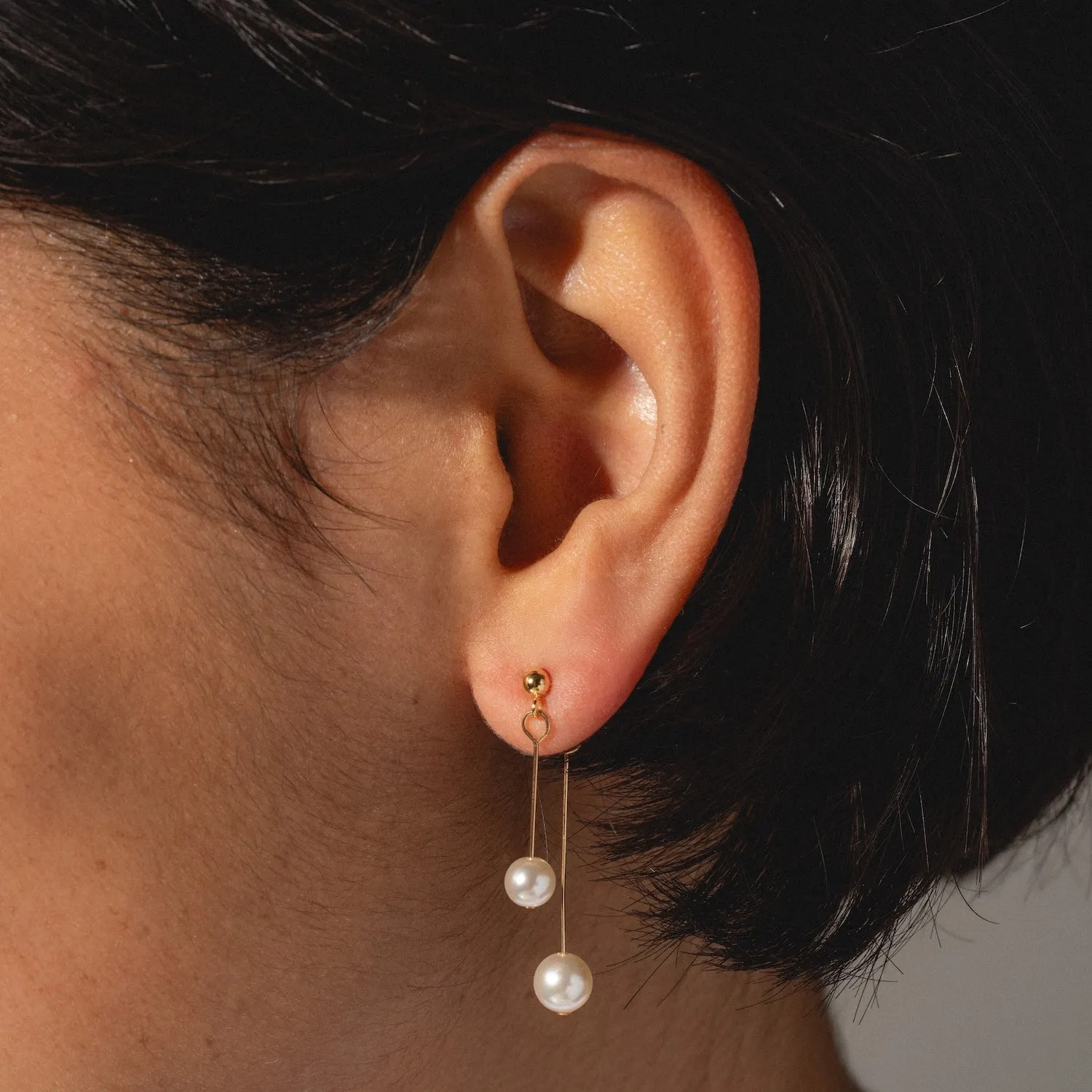 Leighton Faux Pearl Pendant Earrings