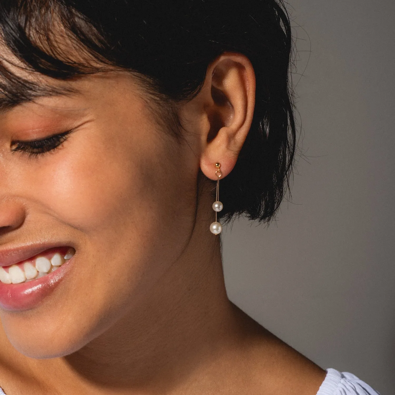 Leighton Faux Pearl Pendant Earrings
