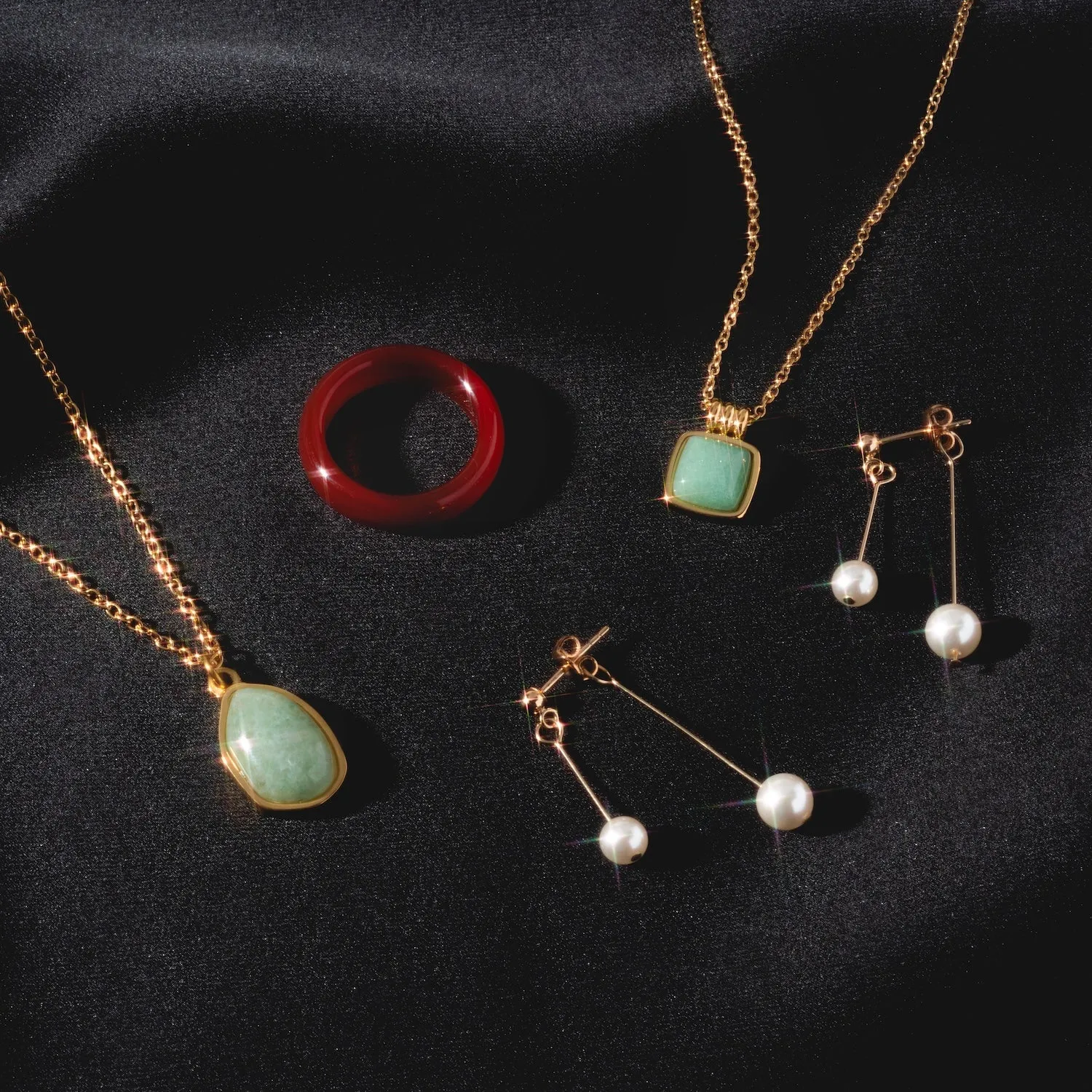 Leighton Faux Pearl Pendant Earrings