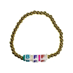 Lil Darlings BFF Gold Beaded Youth Bracelet