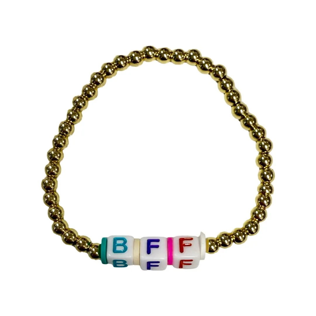 Lil Darlings BFF Gold Beaded Youth Bracelet
