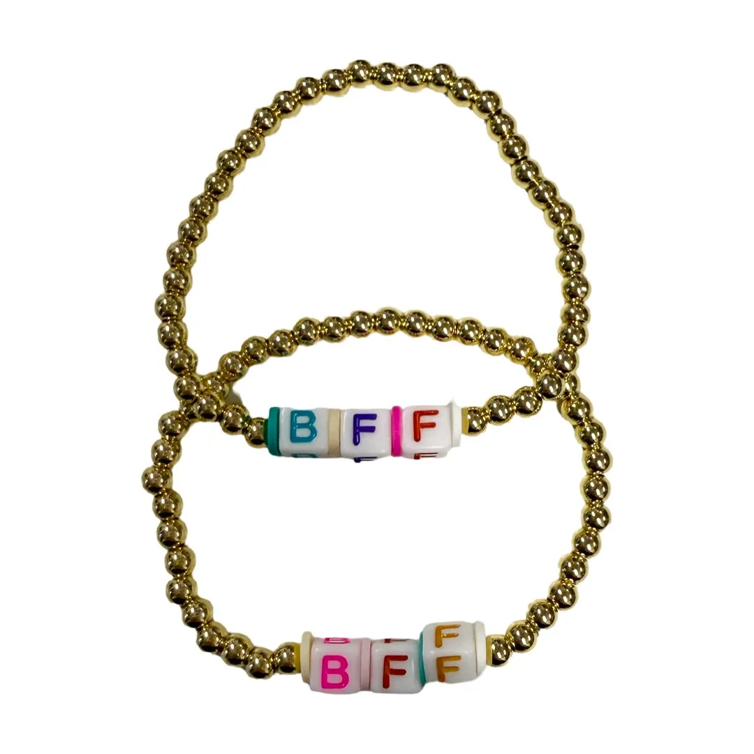 Lil Darlings BFF Gold Beaded Youth Bracelet