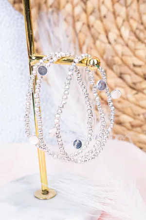 Liliana Silvertone Beaded Bracelet Set