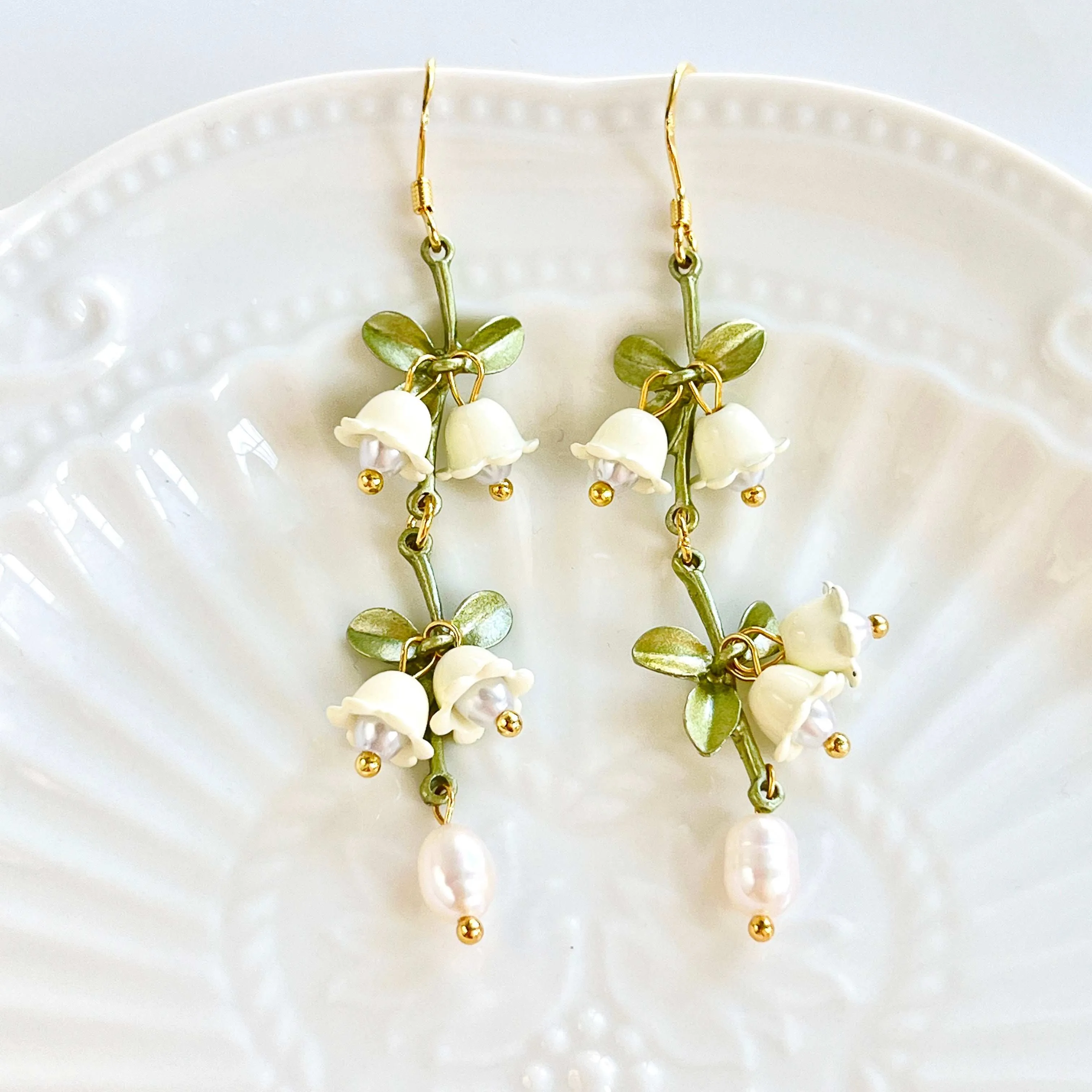 Lily Of The Valley Dangle Earrings