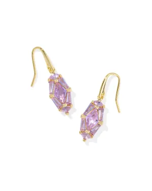 Lindy Rae Lee Drop Earring in Gold Violet Crystal