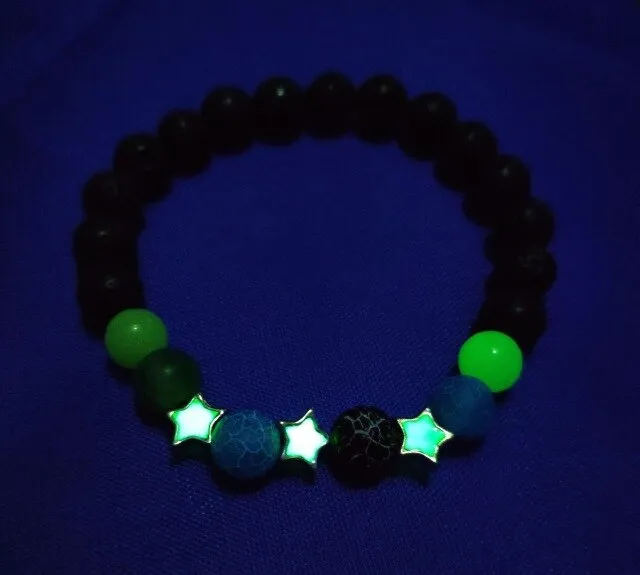 Luminous Pentagram Natural Volcanic Stone Bracelets