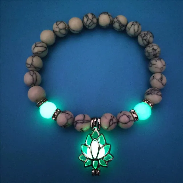 Luminous Pentagram Natural Volcanic Stone Bracelets