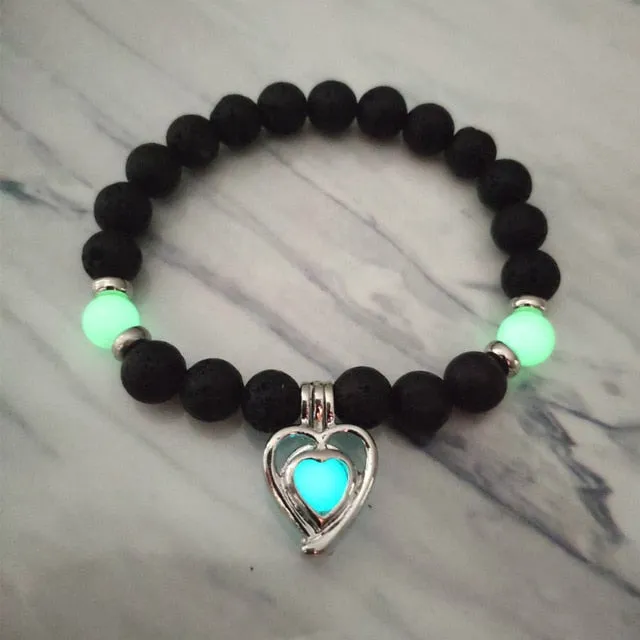 Luminous Pentagram Natural Volcanic Stone Bracelets