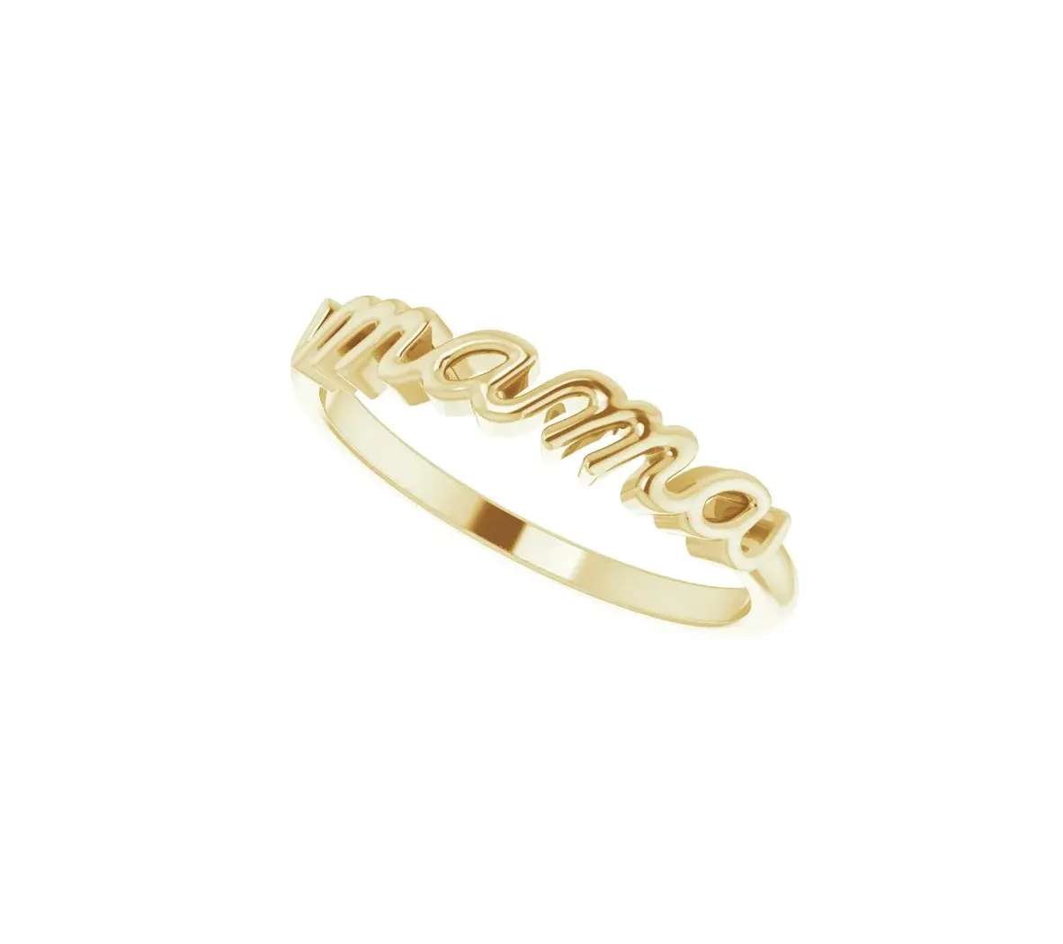 Mama Script Ring