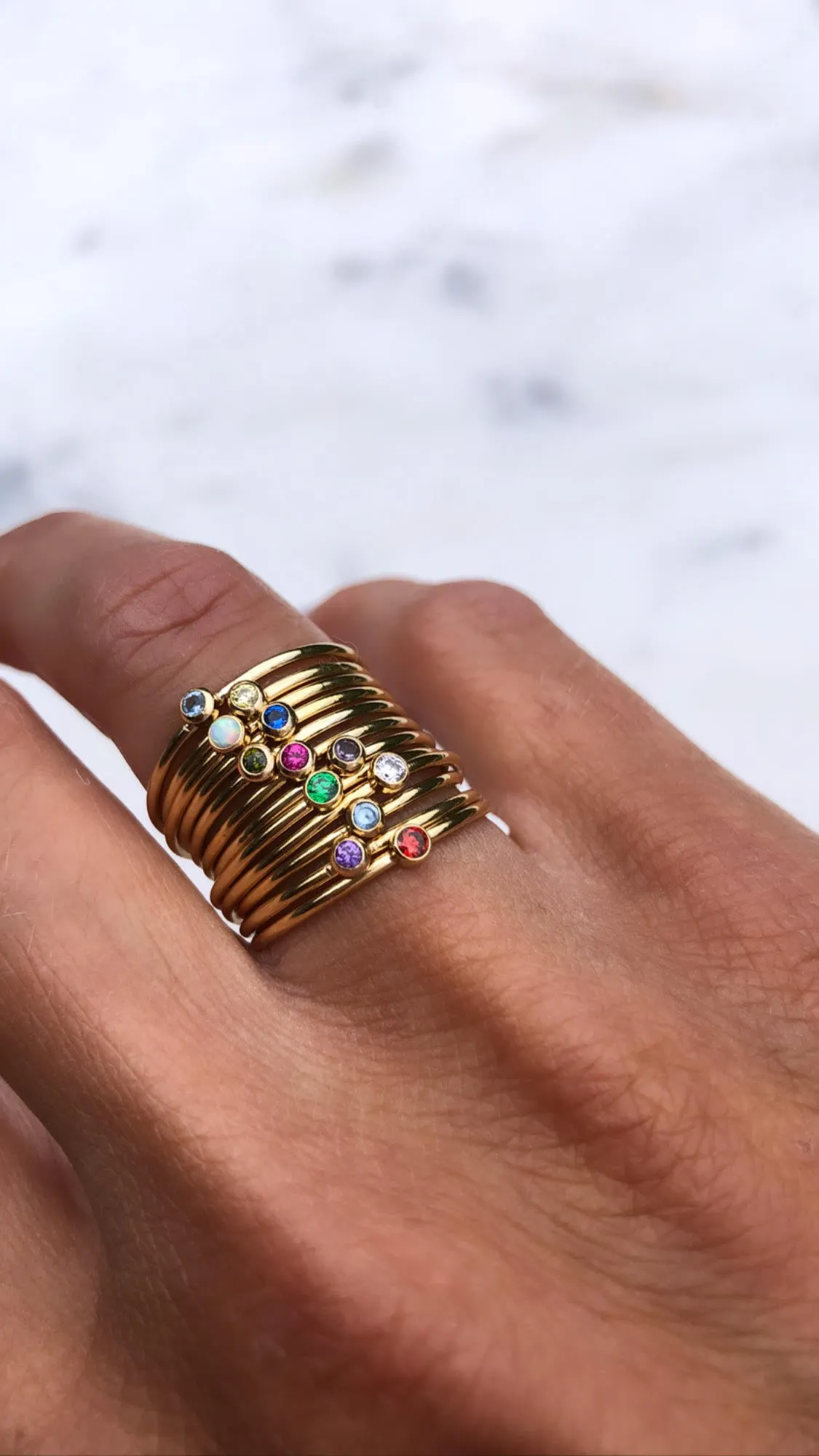 March Birthstone Ring