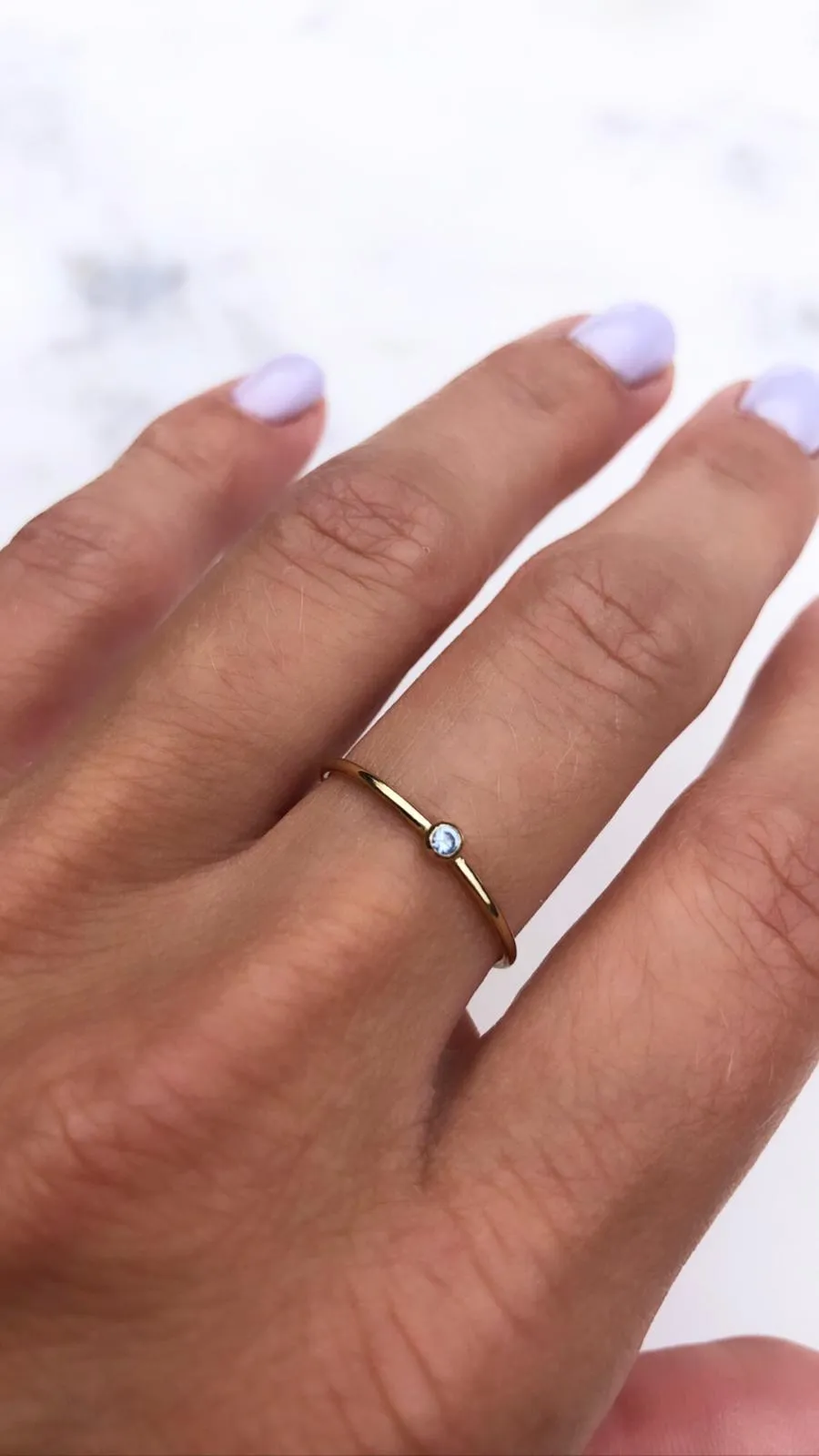 March Birthstone Ring