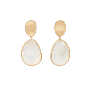 Marco Bicego Lunaria Yellow Gold Mother of Pearl Drop Earrings