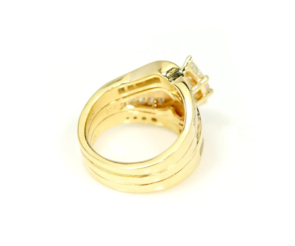 Marquise Baguette Diamond Wedding Ring Restoration