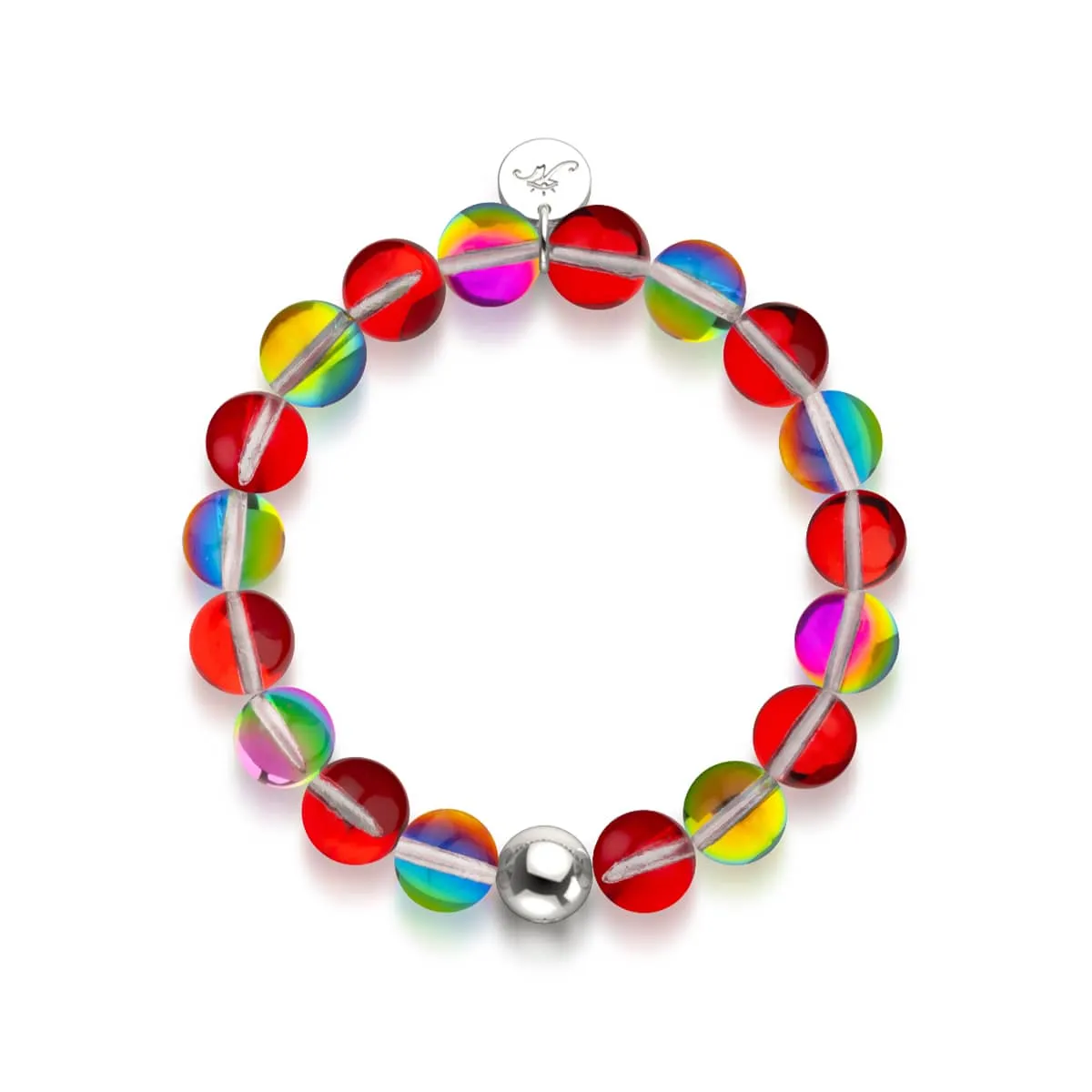 Mars Red | .925 Sterling Silver | Galaxy Glass Statement Bracelet