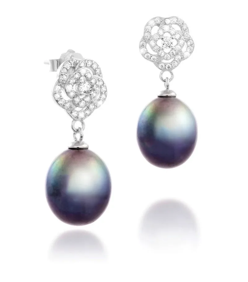 Masterpiece Collection AAA Pearl Camelia Crystal Short Drop Earrings – Maestro Hennessy ®