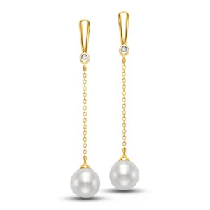 Mastoloni 8-8.5MM Pearl Drop Earrings in 14K Yellow Gold