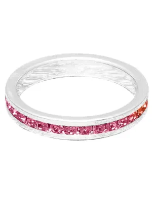Maya J Birthstone Ring - Silver October