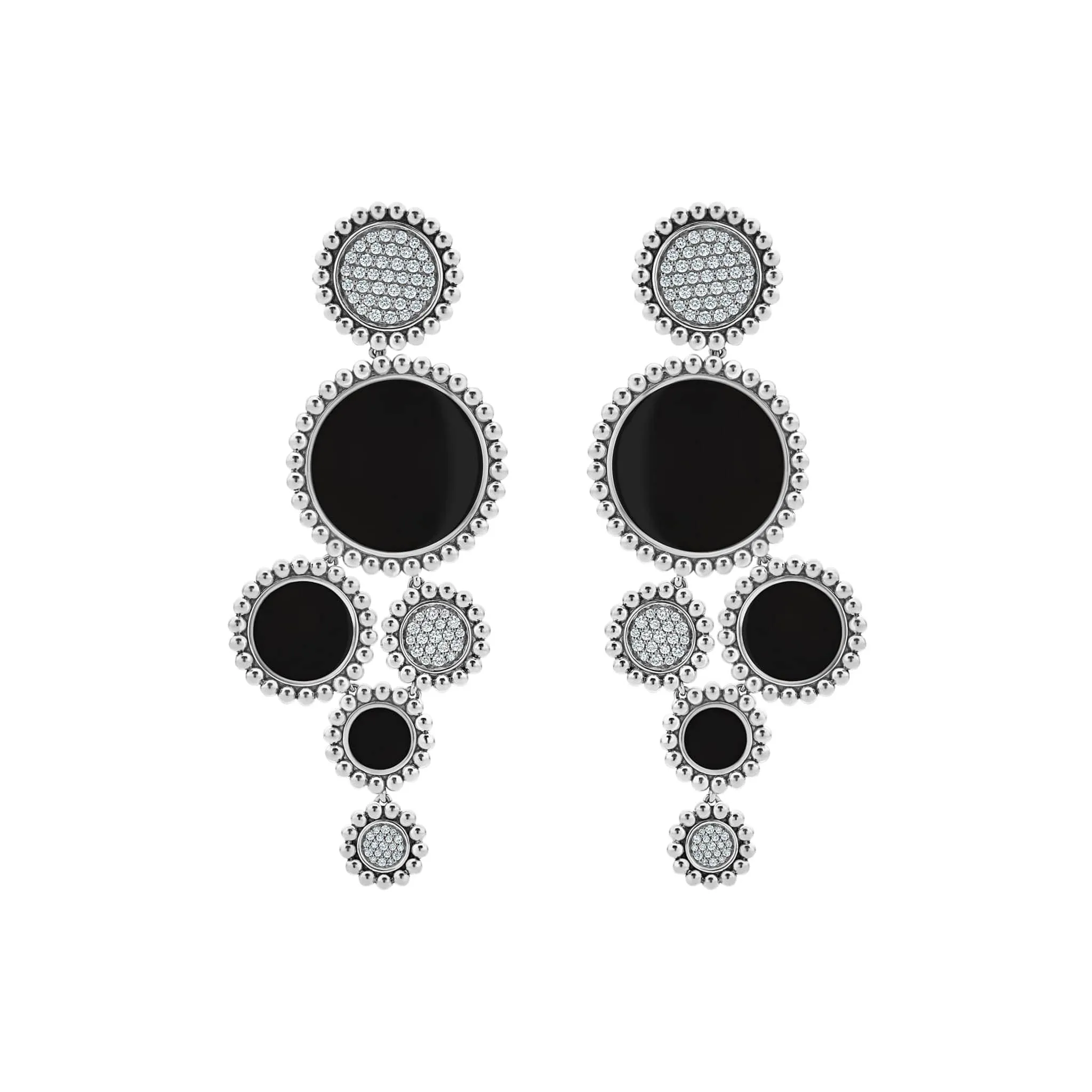 Maya Onyx and Diamond Statement Earrings