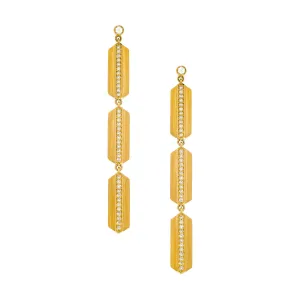 Maya White Diamond Drop Earrings