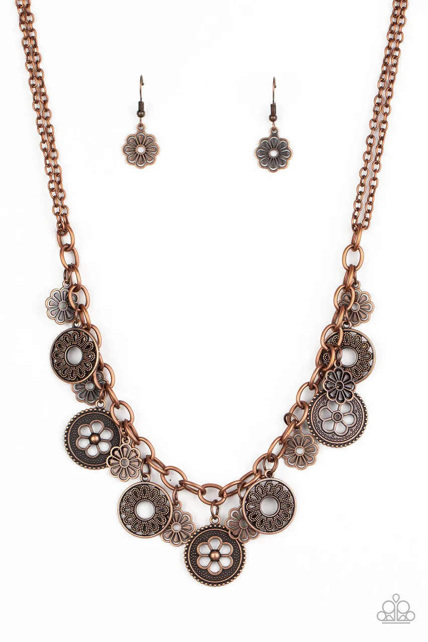Meadow Masquerade Copper Paparazzi Necklace