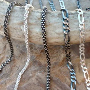 Mens Sterling Silver Chain Necklaces