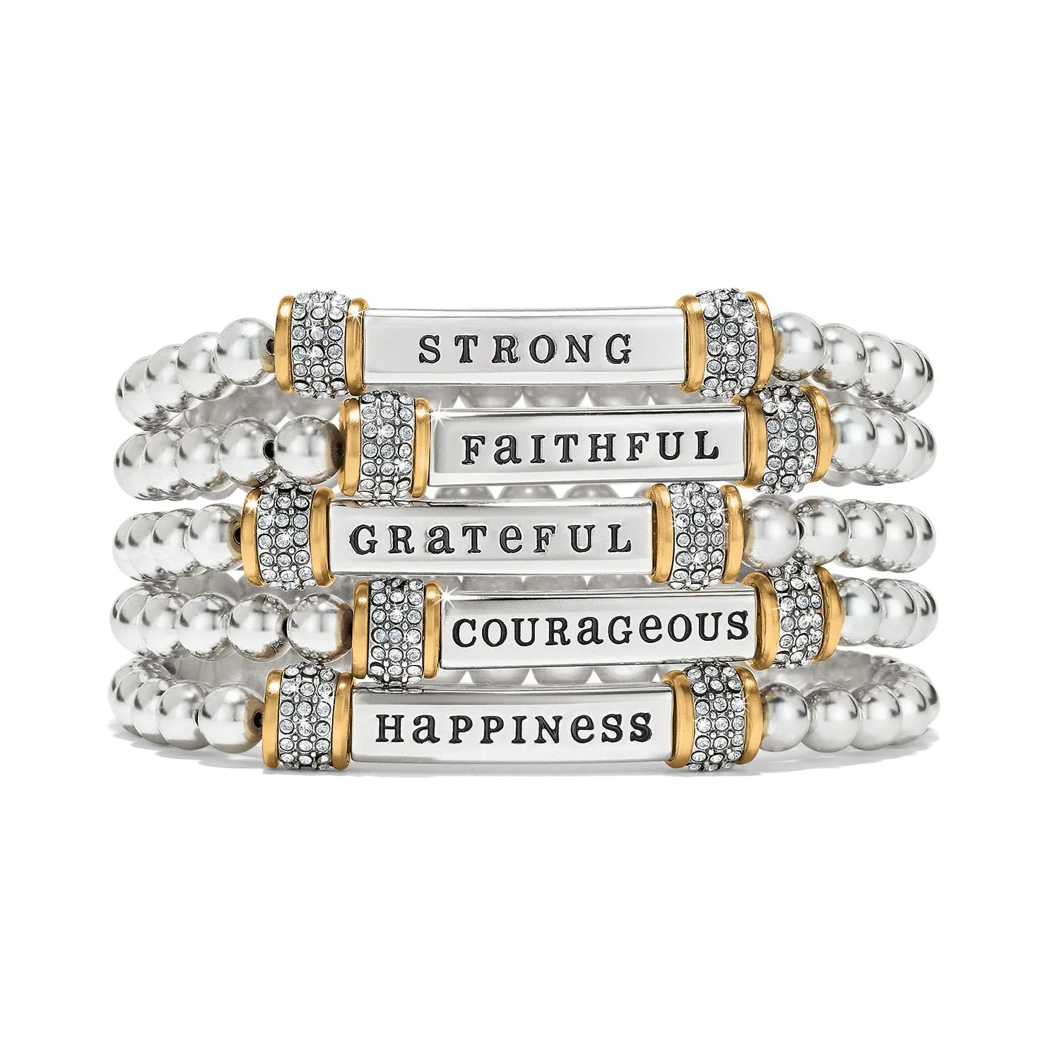 Meridian Grateful Two Tone Stretch Bracelet - JF0187