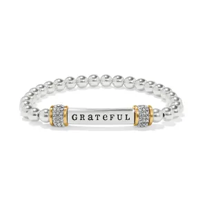 Meridian Grateful Two Tone Stretch Bracelet - JF0187