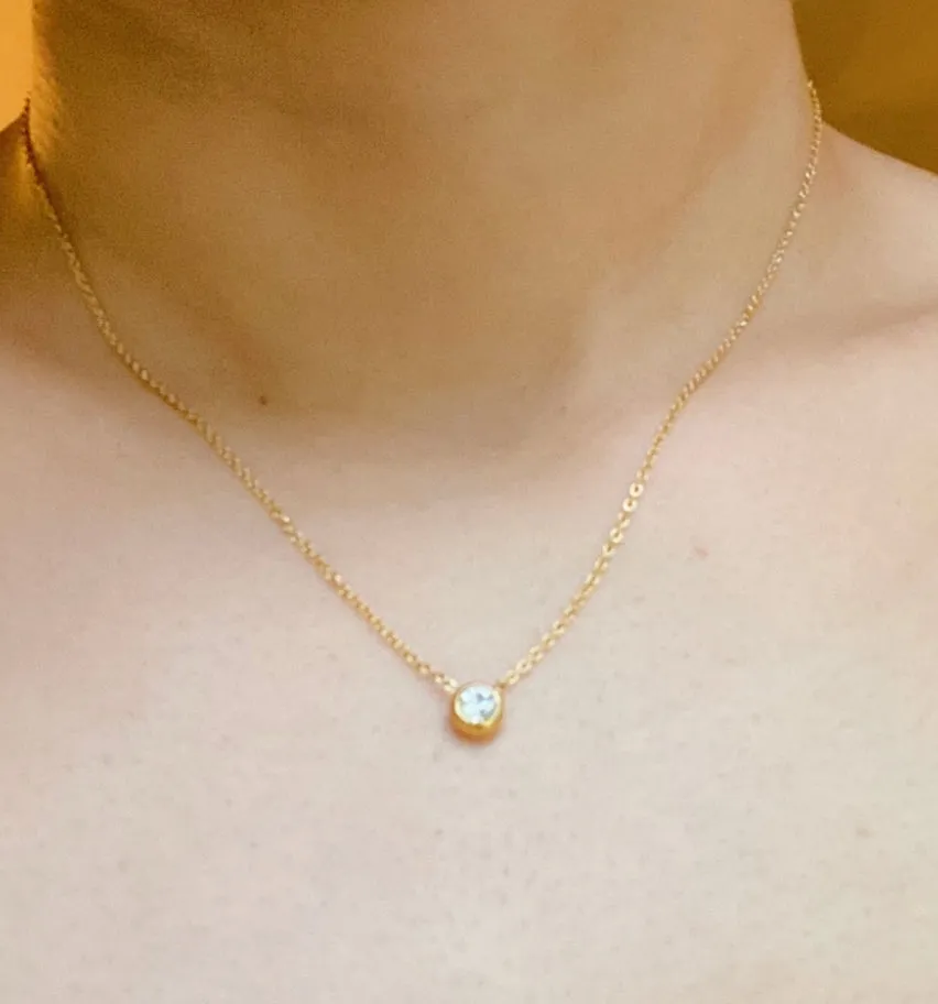 Mini Diamond Chain Link Necklace