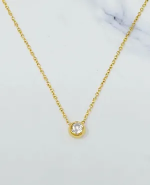 Mini Diamond Chain Link Necklace
